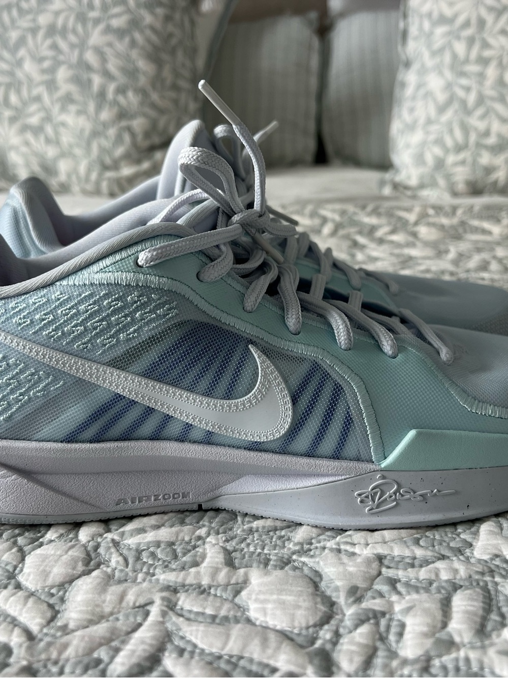 Nike Light Mint and Pale Gray Low-Top Sneakers